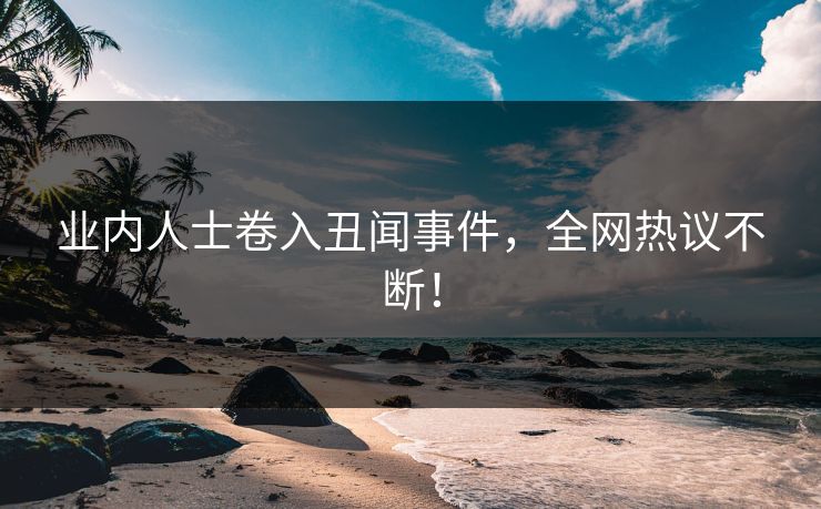 业内人士卷入丑闻事件，全网热议不断！